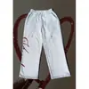 Conjunto de Moletom com Estampa Cruzada Europeia e Americana e Calça de Moletom com Mangas Longas Capuz Pulôver Jaqueta Retrô Street Wear Y2K