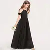 Vestido Chiffon Novo Estilo para Performance de Piano de Meninas, Vestido para Performance de Orquestra, Vestido Longo para Competição de Violino, Primavera
