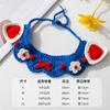 Collar de Flores para Perro y Gato Transfronterizo Tejido a Mano Bufanda para Mascotas de Año Nuevo Halloween Perros Pequeños Bufanda Babero Bufanda