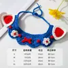 Babero de toalla antideslizante para gato, collar de punto hecho a mano, bufanda decorativa para mascotas de Año Nuevo, accesorios de punto, collar para cachorro