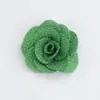 Decoración de caja de regalo de camelia y rosa simuladas de cáñamo hechas a mano, flores para sostener en bodas, zapatos y sombreros, accesorios de ropa