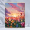 Adesivos de Diamante com Enfeite Completo de Diamante, Adesivos Moldurados Estilo Ins Nórdico para Sala de Estar, Adesivos Florais Frescos com Pontos de Diamante, Materiais Artesanais