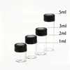 Vasos de Vidrio al por Mayor, Botellas Marrones para Aceite Esencial, Botellas Vacías, Botellas de Vidrio de 1 ml, 2 ml, 3 ml, 5 ml, Botellas Reutilizables, Botellas de Muestra, Botellas de Perfume