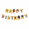 Decorações para Bolo de Aniversário Anime Naruto Mesa de Sobremesas Toppers para Bolo de Aniversário Push Pop Enfeites de Sobremesa