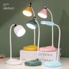 Lámpara de escritorio pequeña creativa táctil simple para estudiantes, escritorio, escritura, LED, lectura, soporte para teléfono móvil, lámpara de carga USB, personalizable