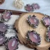 Caja de Encaje de Calcedonia Natural para Viajeros Vintage Encaje para Mujer Tesoro de Color Joyería de Mano Diaria Versátil para Todo