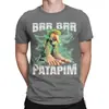 Novedad Brr Brr Patapim Camisetas Italianas Brainrot para Hombre Cuello Redondo Algodón