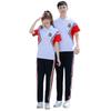 Set de Uniforme Escolar Estilo Universitario de Verano para Ocio Temporada de Graduación Camiseta de Manga Corta Pantalones Uniforme de Clase para Estudiante de Secundaria