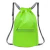 Bolsa com cordão em estoque para homens e mulheres, mochila esportiva, bolsa de basquete, mochila de cordão de viagem leve de grande capacidade, bolsa esportiva