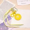 Llavero Creativo de Cuerda con Forma de Corazón y Limón Colgante Lindo para Bolsa de Niña Llavero de Coche Colgante Pequeño para Mochila