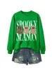 Amazon eBay tienda independiente moda versátil mujer temporada espeluznante tres fantasmas sudadera divertida
