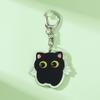Nuevo Llavero Acrílico Lindo Colgante de Gato Negro Accesorios Llavero Colgante Llavero Colgante Pequeño