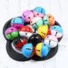 Campana grande de 4 cm pintura dos colores accesorios DIY decoración de collar de perro navideño colgante de llavero materiales hechos a mano