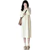 145 suéter longo estilo preguiçoso curto feminino outono e inverno xs base interna manga longa com capuz vestido de tricô