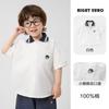 Camisa de Manga Corta para Niños Europeos Derecha Algodón Puro Ropa de Verano Ropa para Niños Ropa para Niños Bebé Camisa Blanca Top Verano
