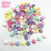 Accesorios hechos a mano con cuentas en forma de lazo de moda, mezcla multicolor, cuentas para la diversión DIY de los niños