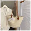 Bolsa Tote de Ombro Tecida de Palha Elegante Feminina 2026 Nova Tendência de Verão para Viagem Férias Uso Diário