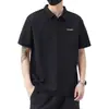 Nuevo Polo de Algodón de Manga Corta de Verano Marca de Moda Corte Holgado Camisa con Cuello Venta al por Mayor Camisa Básica Polo de Manga Larga para Hombre Manga Corta