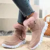Comercio exterior transfronterizo 2026 nuevas botas de moda de invierno para mujer, botas Martin, botines de estilo coreano, zapatos planos de algodón cálidos de felpa para mujer