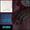 Nuevas pegatinas de tatuaje luminosas azules transfronterizas Festival de Música concierto Fiesta de Carnaval pegatinas para la cara pegatinas de tatuaje de arcoíris