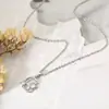 Collar Brillante de Estrella y Luna AliExpress Zircón Colgante de Sol Estrella y Luna Cadena para Clavícula con Sentido Avanzado Tarot