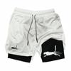 Shorts Deportivos de Verano para Hombre de Aliexpress Transfronterizos de Secado Rápido Transpirables Doble Capa Anti-Reflejo Falsos de Dos Piezas para Fitness Running