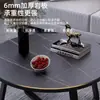 Mesa de centro redonda de pizarra, mesa de centro moderna de lujo ligero de tamaño pequeño estilo nórdico para apartamentos pequeños, mesa de té simple y creativa para uso en la sala de estar