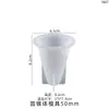 Molde de Resina de Cristal DIY Amapola Portaanillos Cónico Cilíndrico Portavelas Decoración Molde de Silicona