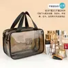 Bolsa de Lavar Transparente em PVC Separada para Seco e Molhado Camada Dupla Portátil para Viagem à Prova d'Água Fitness Natação Bolsa de Cosméticos Bolsa de Armazenamento para Mulheres