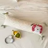 Almohada larga de gasa de doble capa 100% algodón que se ajusta a las piernas, cojín lindo de dibujos animados de algodón puro, almohada para dormir de lado con soporte lumbar, almohada larga con soporte lumbar