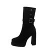 Zapatos de Mujer de Lujo de Nicho Botas de Mujer Tacones Altos Moda Nueva Otoño e Invierno 2025 Botas Retro de Comercio Exterior Transfronterizo