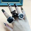 Venta Caliente Transfronteriza Oso Brillante Plus Conjunto de Diamantes Anillo de Moda Lindo Cuadrado Geométrico Octagonal Diamante Brillante Precio de Fábrica Venta Directa