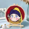Bordado Ruso con Aguja Perforadora Kit DIY Pintura con Hilo Bordado de Pareja Punch Needle Divertido Bordado con Aguja Perforadora