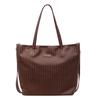 Bolso de Hombro de Gran Capacidad para Viajes Cortos Color Sólido Nuevo Retro Otoño e Invierno Bolso Tote Simple a Cuadros Bolso para Viajes al Trabajo y Fitness