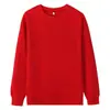 Direto do fabricante, nova blusa de moletom infantil unissex, cor sólida, peso pesado 320G, gola redonda, manga longa