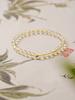 Pulseira de Citrino Natural Pulseira de Quartzo Rosa Natural Genuíno Pixiu Pedra da Lua Cristal Design Pulseira Citrino