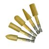 Broca de aço rápido para retífica com cabo hexagonal, lima rotativa, conjunto de ferramentas de hardware com 5 peças, revestido de titânio, fresa de polimento, gravação de formato especial