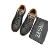 Zapatos Casuales Europeos para Hombre Nuevos Zapatos de Entrenamiento Alemanes para Hombre Tenis Planos de Piel Genuina Versátiles de Bloques de Color Zapatos Bajos para Hombre