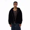 Cárdigan de Patchwork Pesado con Sudadera con Capucha para Hombre, Tendencia Otoñal Estilo High Street Americano, Chaqueta Superior Holgada Casual Estilo Universitario