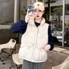 Novo Colete de Algodão Estilo Coreano para Mulheres, Curto, Slim Fit, Acolchoado, Emagrecedor, Colete de Algodão para Estudantes