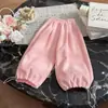 Calças Compridas Casuais Novas de Primavera para Meninas, Calça de Moletom com Laço para Bebê Menina, Calças Esportivas da Moda para Crianças, Roupas Infantis Tendência Estilo Coreano