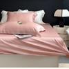 Funda de edredón de Tencel, gorro de cama de una sola pieza, sábana de seda helada de tacto fresco y sencillo de verano, ideal para dormir desnudo, funda de tatami antipolvo