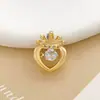 Colgante Color Oro 18K Zircón Inteligente Conservante de Color Corazón 520Diy Accesorios de Joyería Moda Lujo Accesible Collar Clavícula Colgante