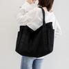 Bolsa de Lona para Mujer 2026 Nueva Moda Estilo Coreano Casual Gran Capacidad Bolsa de Compras Bolso de Hombro Simple Bolso Tote con Correa Ancha
