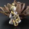 Colgante de Serpiente de Cobre Incrustado en Latón Luohan Mil Manos Guanyin Personalizado Retro Interesante Colgante Versátil Collar con Colgante
