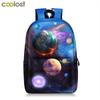 Mochila Cielo Estrellado, Ligera de Gran Capacidad para Estudiantes, Mochila de Poliéster a la Moda con Estampado Completo de Cielo Estrellado Tendencia