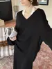 [Sem Trocas ou Devoluções] Suéter de Lã Mohair Dupla Camada Estilo Francês Outono Decote V Versátil para o Dia a Dia Za6360