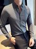 Comercio exterior al por mayor camisa de manga larga para hombre estilo coreano moda solapa camisa interior pata de gallo chico guapo camisa moda