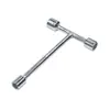 Llave de vaso de mango en T de tres piezas placa triangular corta herramienta manual doméstica tornillo hexagonal exterior de trinquete tipo T desmontaje