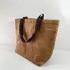 Bolsa de Papel Dupont Personalizada con Logo, Bolsa de Papel Kraft Impermeable y Ecológica, Bolsa de Compras de Hombro Vintage, Bolsa Tote Escolar Cultural y Creativa